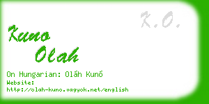 kuno olah business card