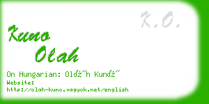 kuno olah business card